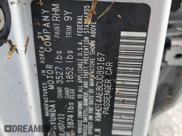 2012 Hyundai Accent GLS z VIN KMHCT4AE8CU089167, wystawiony jako Copart lot #90483405 z przebiegiem 138 860 mil mil oraz Szkoda całkowita • Salvage title. Historia ofert i sprzedaży dostępna na DreamBid. Obrazek 12.