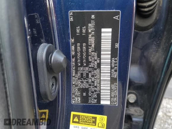 ✅ 2014 Toyota Highlander Limited • VIN: 5TDDCRFHXES005995 • Лот: 70579725. Опубликован ранее на Copart с пробегом 155 393 миль. Бесплатный доступ к архиву аукционных продаж из США и подробный отчёт об истории автомобиля на DreamBid. Изображение 13.