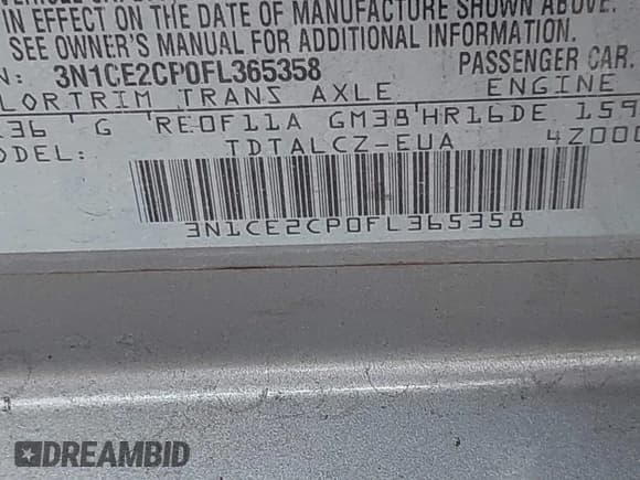 ✅ 2015 Nissan Note SR • VIN: 3N1CE2CP0FL365358 • Lot: 43183855. Listed on IAAI with 137,006 mi. Free auction sales archive from the USA and detailed vehicle history report at DreamBid. Image 9.