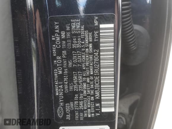 ✅ 2024 Hyundai Tucson SEL • VIN: KM8JBCDE1RU278042 • Lot: 79812494. Wystawiony na Copart z przebiegiem 9 824 mil. Bezpłatny archiwum sprzedaży aukcyjnych z USA i szczegółowy raport historii pojazdu na DreamBid. Zdjęcie 15.