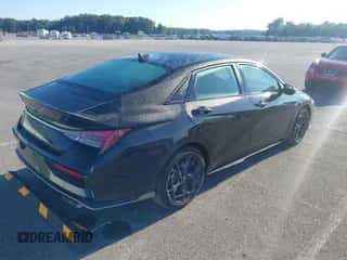 2025 Hyundai Elantra N Line with VIN KMHLR4DF8SU936559, listed as a IAAI auction lot 43089082 with 9,408 mi miles and . Bid and sale history available at DreamBid. Image 4.