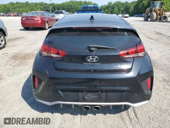 2020 Hyundai Veloster Turbo Ultimate with VIN KMHTH6ABXLU021956, listed as a Copart auction lot 58833945 with 62,080 mi miles and Salvage title. Bid and sale history available at DreamBid. Image 6.