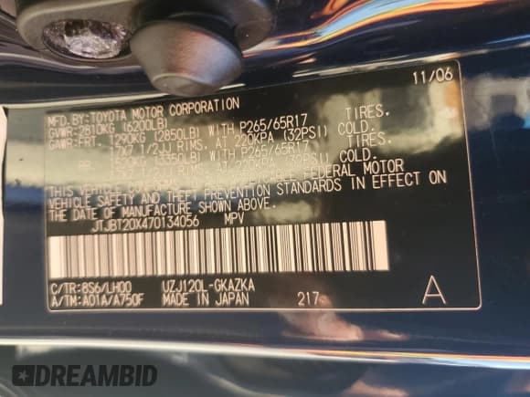 ✅ 2007 Lexus GX 470 • VIN: JTJBT20X470134056 • Lot: 91801195. Wystawiony na Copart z przebiegiem 188 262 mil. Bezpłatny archiwum sprzedaży aukcyjnych z USA i szczegółowy raport historii pojazdu na DreamBid. Zdjęcie 13.