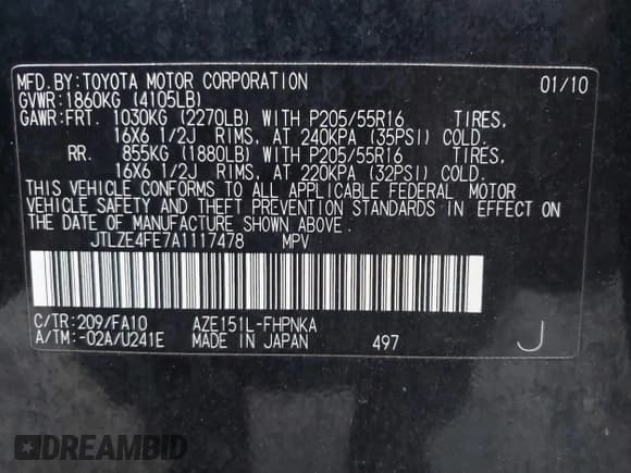 ✅ 2010 Scion xB • VIN: JTLZE4FE7A1117478 • Lot: 43572250. Wystawiony na IAAI z przebiegiem 122 650 mil. Bezpłatny archiwum sprzedaży aukcyjnych z USA i szczegółowy raport historii pojazdu na DreamBid. Zdjęcie 9.