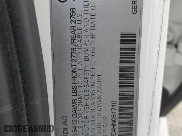 ✅ 2017 Audi A6 Prestige • VIN: WAUH2AFC4HN061710 • Лот: 48292035. Опубликован ранее на Copart с пробегом 104 484 миль. Бесплатный доступ к архиву аукционных продаж из США и подробный отчёт об истории автомобиля на DreamBid. Изображение 12.