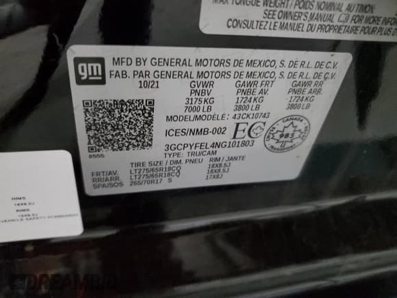 ✅ 2022 Chevrolet Silverado 1500 LT Trail Boss • VIN: 3GCPYFEL4NG101803 • Lot: 49608685. Wystawiony na Copart z przebiegiem 37 734 mil. Bezpłatny archiwum sprzedaży aukcyjnych z USA i szczegółowy raport historii pojazdu na DreamBid. Zdjęcie 12.