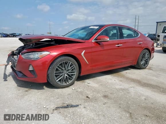 ✅ 2019 Genesis G70 Advanced • VIN: KMTG34LA2KU031118 • Lot: 61782325. Listed on Copart with 73,843 mi. Free auction sales archive from the USA and detailed vehicle history report at DreamBid. Image 1.
