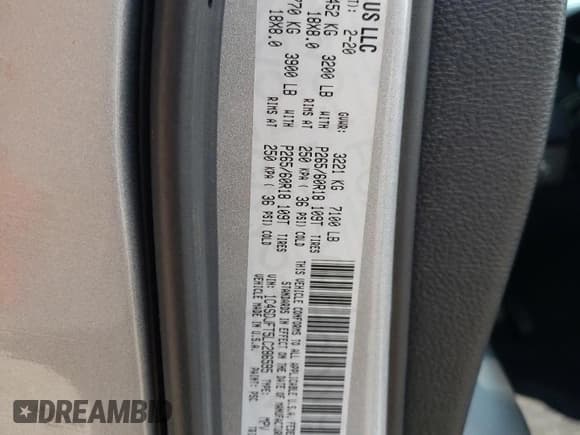 ✅ 2020 Dodge Durango Pursuit • VIN: 1C4SDJFT5LC286595 • Lot: 66162295. Wystawiony na Copart z przebiegiem 109 634 mil. Bezpłatny archiwum sprzedaży aukcyjnych z USA i szczegółowy raport historii pojazdu na DreamBid. Zdjęcie 13.