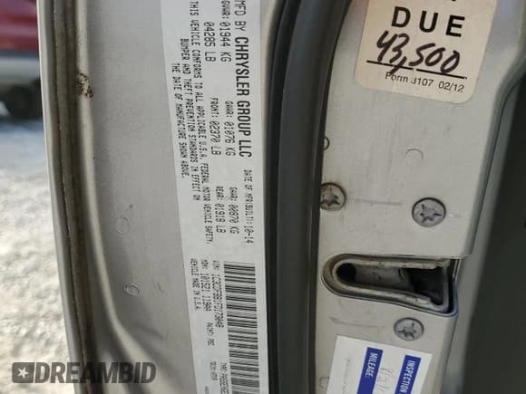 ✅ 2015 Dodge Dart SXT • VIN: 1C3CDFBB1FD173048 • Lot: 93130135. Listed on Copart with 219,993 mi. Free auction sales archive from the USA and detailed vehicle history report at DreamBid. Image 12.