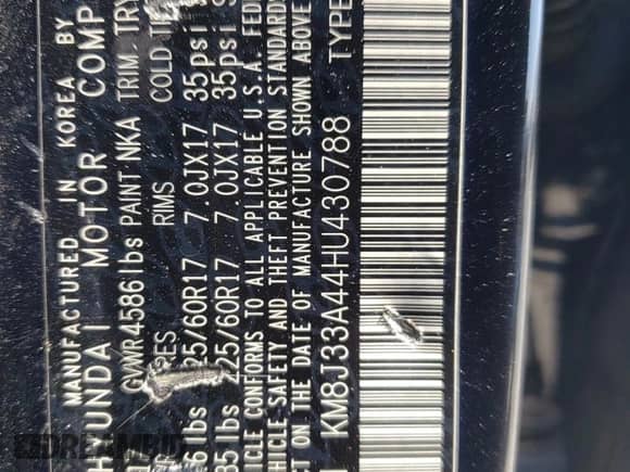 2017 Hyundai Tucson SE Plus с VIN KM8J33A44HU430788, выставлен на аукционе Copart как лот 66905095 с пробегом 110 750 миль миль и Списание • Salvage title. История ставок и продаж доступна на DreamBid. Изображение 13.