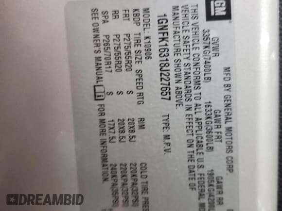 ✅ 2008 Chevrolet Suburban LTZ • VIN: 1GNFK16318J227657 • Lot: 79251374. Wystawiony na Copart z przebiegiem 200 907 mil. Bezpłatny archiwum sprzedaży aukcyjnych z USA i szczegółowy raport historii pojazdu na DreamBid. Zdjęcie 13.