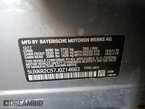 ✅ 2018 BMW X5 sDrive35i • VIN: 5UXKR2C57J0Z14683 • Lot: 89893955. Listed on Copart with 83,020 mi. Free auction sales archive from the USA and detailed vehicle history report at DreamBid. Image 14.