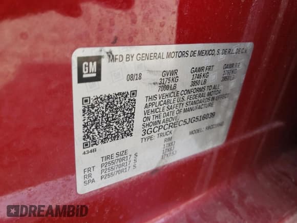 ✅ 2018 Chevrolet Silverado 1500 LT • VIN: 3GCPCREC5JG516039 • Лот: 87440875. Опубликован ранее на Copart с пробегом 68 660 миль. Бесплатный доступ к архиву аукционных продаж из США и подробный отчёт об истории автомобиля на DreamBid. Изображение 12.