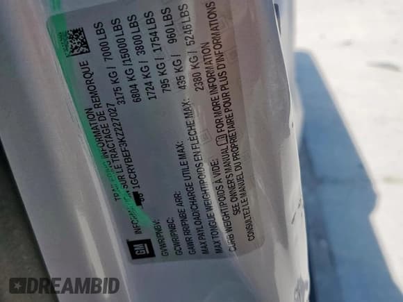 ✅ 2019 Chevrolet Silverado 1500 Custom • VIN: 1GCRYBEF3KZ227027 • Lot: 50991575. Listed on Copart with 52,837 mi. Free auction sales archive from the USA and detailed vehicle history report at DreamBid. Image 13.