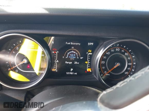 ✅ 2021 Jeep Gladiator Overland • VIN: 1C6HJTFG8ML587386 • Lot: 43663128. Listed on IAAI with 101,981 mi. Free auction sales archive from the USA and detailed vehicle history report at DreamBid. Image 7.