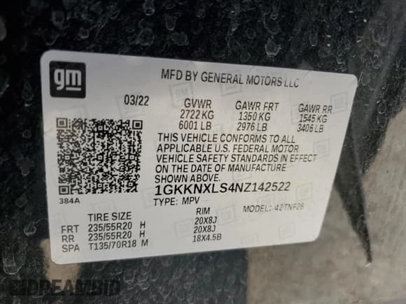 ✅ 2022 GMC Acadia Denali • VIN: 1GKKNXLS4NZ142522 • Lot: 90290785. Wystawiony na Copart z przebiegiem 50 050 mil. Bezpłatny archiwum sprzedaży aukcyjnych z USA i szczegółowy raport historii pojazdu na DreamBid. Zdjęcie 13.