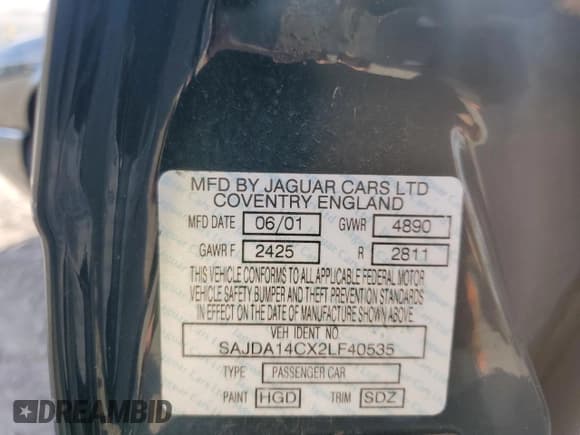 ✅ 2002 Jaguar XJ 8 • VIN: SAJDA14CX2LF40535 • Лот: 78708334. Опубликован ранее на Copart с пробегом 74 862 миль. Бесплатный доступ к архиву аукционных продаж из США и подробный отчёт об истории автомобиля на DreamBid. Изображение 12.