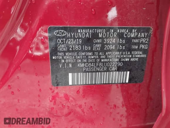 2020 Hyundai Elantra Value Edition с VIN KMHD84LF8LU022290, выставлен на аукционе IAAI как лот 43421478 с пробегом 48 519 миль миль и . История ставок и продаж доступна на DreamBid. Изображение 9.