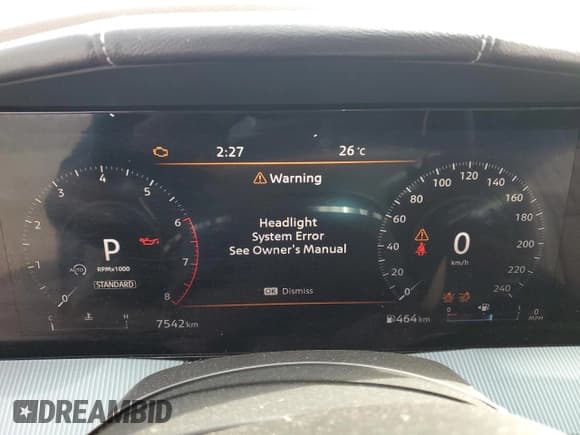 ✅ 2025 Nissan Murano Platinum • VIN: 5N1AZ3DT3SC112675 • Lot: 84709685. Listed on Copart with 7,542 mi. Free auction sales archive from the USA and detailed vehicle history report at DreamBid. Image 9.