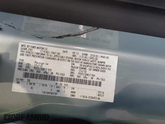 ✅ 2013 Ford C-Max SEL • VIN: 1FADP5CU3DL555110 • Lot: 42010076. Wystawiony na IAAI z przebiegiem 121 234 mil. Bezpłatny archiwum sprzedaży aukcyjnych z USA i szczegółowy raport historii pojazdu na DreamBid. Zdjęcie 9.