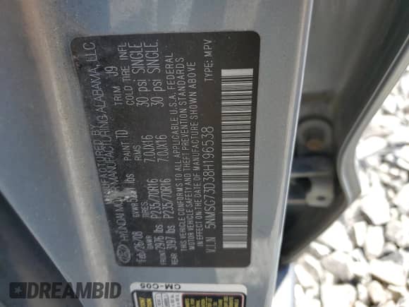 2008 Hyundai Santa Fe GLS z VIN 5NMSG73D38H196538, wystawiony jako Copart lot #70055124 z przebiegiem 196 209 mil mil oraz Czysty tytuł • Clean title. Historia ofert i sprzedaży dostępna na DreamBid. Obrazek 14.