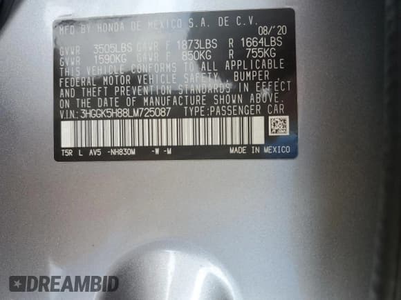 ✅ 2020 Honda Fit EX • VIN: 3HGGK5H88LM725087 • Лот: 55878715. Опубликован ранее на Copart с пробегом 77 271 миль. Бесплатный доступ к архиву аукционных продаж из США и подробный отчёт об истории автомобиля на DreamBid. Изображение 13.