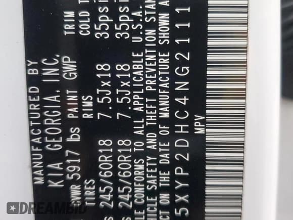 ✅ 2022 Kia Telluride LX • VIN: 5XYP2DHC4NG211184 • Lot: 86062875. Wystawiony na Copart z przebiegiem 45 719 mil. Bezpłatny archiwum sprzedaży aukcyjnych z USA i szczegółowy raport historii pojazdu na DreamBid. Zdjęcie 13.