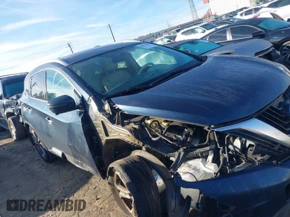 2016 Nissan Murano SV with VIN 5N1AZ2MH8GN166118, listed as a IAAI auction lot 40975019 with 169,971 mi miles and . Bid and sale history available at DreamBid. Image 13.