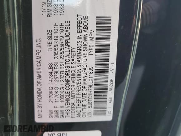 ✅ 2020 Acura RDX Advance • VIN: 5J8TC1H79LL011899 • Lot: 92613265. Wystawiony na Copart z przebiegiem 66 710 mil. Bezpłatny archiwum sprzedaży aukcyjnych z USA i szczegółowy raport historii pojazdu na DreamBid. Zdjęcie 13.