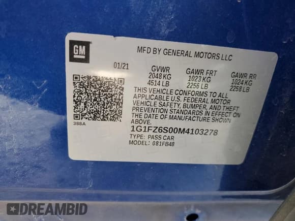 ✅ 2021 Chevrolet Bolt EV Premier • VIN: 1G1FZ6S00M4103278 • Lot: 77483464. Wystawiony na Copart z przebiegiem 33 402 mil. Bezpłatny archiwum sprzedaży aukcyjnych z USA i szczegółowy raport historii pojazdu na DreamBid. Zdjęcie 13.