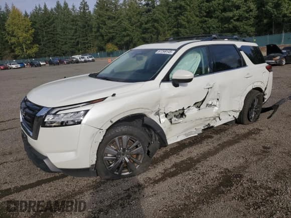 ✅ 2022 Nissan Pathfinder SV • VIN: 5N1DR3BD9NC239895 • Lot: 87299145. Listed on Copart with 32,228 mi. Free auction sales archive from the USA and detailed vehicle history report at DreamBid. Image 1.