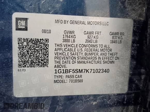 ✅ 2019 Chevrolet Cruze Premier • VIN: 1G1BF5SM7K7102340 • Lot: 51820395. Wystawiony na Copart z przebiegiem 86 223 mil mil. Skorzystaj z bezpłatnego archiwum sprzedaży aukcyjnych z USA i zobacz szczegółowy raport historii pojazdu na DreamBid. Zdjęcie 15.