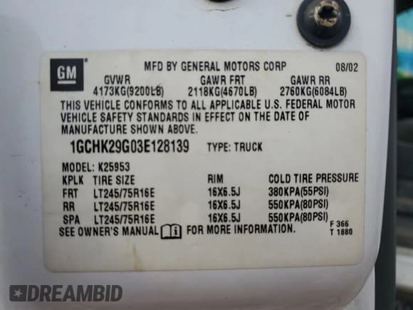 ✅ 2003 Chevrolet Silverado 2500HD LS • VIN: 1GCHK29G03E128139 • Lot: 77231524. Wystawiony na Copart z przebiegiem 160 026 mil. Bezpłatny archiwum sprzedaży aukcyjnych z USA i szczegółowy raport historii pojazdu na DreamBid. Zdjęcie 14.