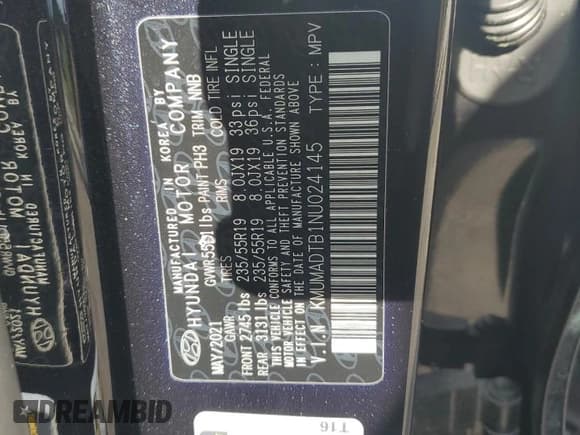 ✅ 2022 Genesis GV70 2.5T • VIN: KMUMADTB1NU024145 • Lot: 55464345. Wystawiony na Copart z przebiegiem 43 959 mil. Bezpłatny archiwum sprzedaży aukcyjnych z USA i szczegółowy raport historii pojazdu na DreamBid. Zdjęcie 12.