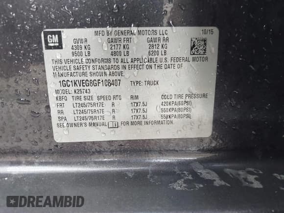 ✅ 2016 Chevrolet Silverado 2500HD LT • VIN: 1GC1KVEG8GF108407 • Лот: 43762529. Опубликован ранее на IAAI с пробегом 216 824 миль. Бесплатный доступ к архиву аукционных продаж из США и подробный отчёт об истории автомобиля на DreamBid. Изображение 9.
