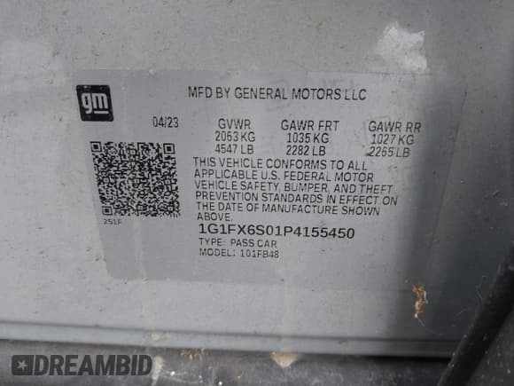 ✅ 2023 Chevrolet Bolt EV 2LT • VIN: 1G1FX6S01P4155450 • Lot: 41090382. Wystawiony na IAAI z przebiegiem 12 466 mil. Bezpłatny archiwum sprzedaży aukcyjnych z USA i szczegółowy raport historii pojazdu na DreamBid. Zdjęcie 9.