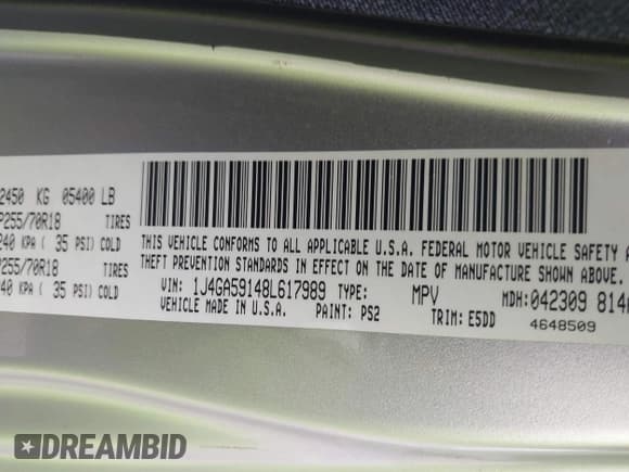 ✅ 2008 Jeep Wrangler Unlimited Sahara • VIN: 1J4GA59148L617989 • Lot: 43095265. Wystawiony na IAAI z przebiegiem 153 328 mil. Bezpłatny archiwum sprzedaży aukcyjnych z USA i szczegółowy raport historii pojazdu na DreamBid. Zdjęcie 9.