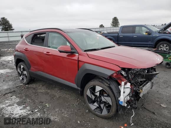 2024 Hyundai Kona Limited with VIN KM8HECA37RU165138, listed as a Copart auction lot 87673075 with 5,010 mi miles and Salvage title. Bid and sale history available at DreamBid. Image 4.