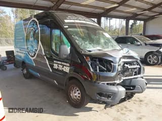 ✅ 2023 Ford Transit Cargo • VIN: 1FTBR3U89PKA33304 • Lot: 43395490. Listed on IAAI with 89,723 mi. Free auction sales archive from the USA and detailed vehicle history report at DreamBid. Image 1.