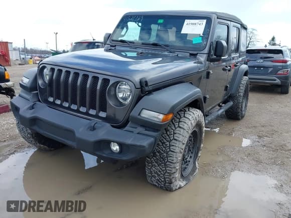 ✅ 2022 Jeep Wrangler Unlimited Sport S • VIN: 1C4HJXDG6NW180234 • Lot: 41908743. Listed on IAAI with 50,704 mi. Free auction sales archive from the USA and detailed vehicle history report at DreamBid. Image 20.