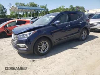 ✅ 2018 Hyundai Santa Fe 2.4L • VIN: 5XYZU3LBXJG505422 • Лот: 52761404. Опубликован ранее на Copart с пробегом 107 022 миль. Бесплатный доступ к архиву аукционных продаж из США и подробный отчёт об истории автомобиля на DreamBid. Изображение 1.
