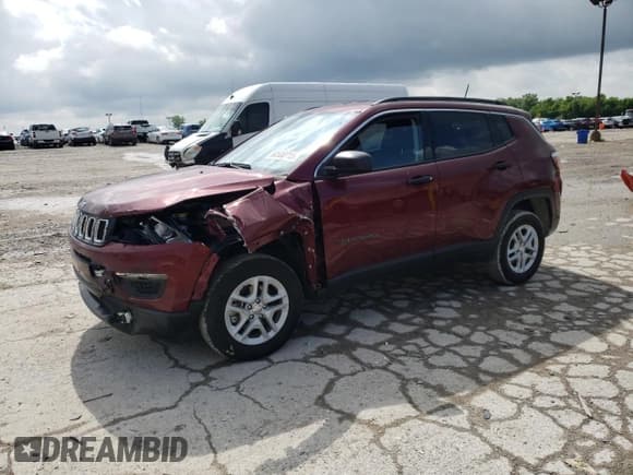 ✅ 2021 Jeep Compass Sport • VIN: 3C4NJDAB4MT601964 • Lot: 60500715. Wystawiony na Copart z przebiegiem 66 709 mil. Bezpłatny archiwum sprzedaży aukcyjnych z USA i szczegółowy raport historii pojazdu na DreamBid. Zdjęcie 1.