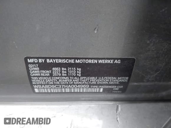 ✅ 2017 BMW 3 Series 330i xDrive • VIN: WBA8D9C37HA004969 • Лот: 43471821. Опубликован ранее на IAAI с пробегом 63 341 миль. Бесплатный доступ к архиву аукционных продаж из США и подробный отчёт об истории автомобиля на DreamBid. Изображение 9.