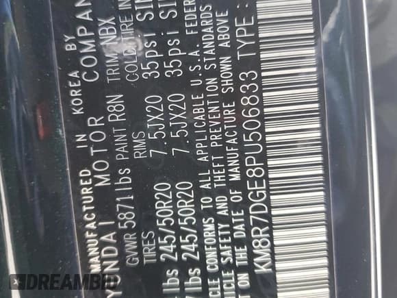 ✅ 2023 Hyundai Palisade Calligraphy • VIN: KM8R7DGE8PU506833 • Лот: 83180004. Опубликован ранее на Copart с пробегом 38 442 миль. Бесплатный доступ к архиву аукционных продаж из США и подробный отчёт об истории автомобиля на DreamBid. Изображение 13.