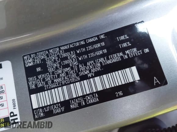 ✅ 2023 Lexus NX 350 Premium • VIN: 2T2GGCEZ1PC019526 • Lot: 40700034. Listed on IAAI with 13,258 mi. Free auction sales archive from the USA and detailed vehicle history report at DreamBid. Image 9.