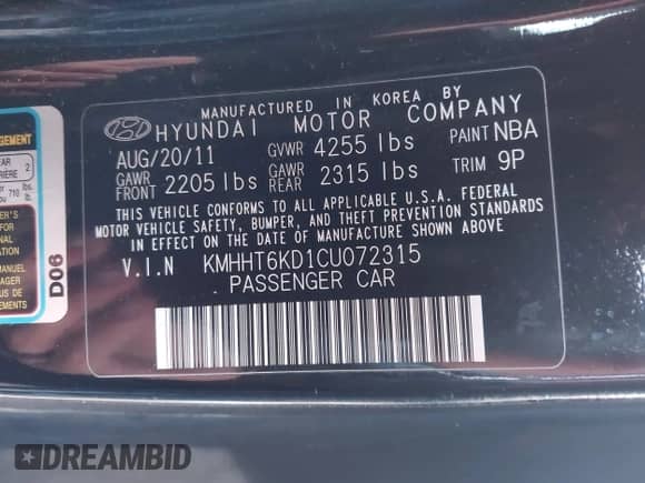 2012 Hyundai Genesis Coupe 2.0T с VIN KMHHT6KD1CU072315, выставлен на аукционе IAAI как лот 41343785 с пробегом 104 218 миль миль и . История ставок и продаж доступна на DreamBid. Изображение 9.