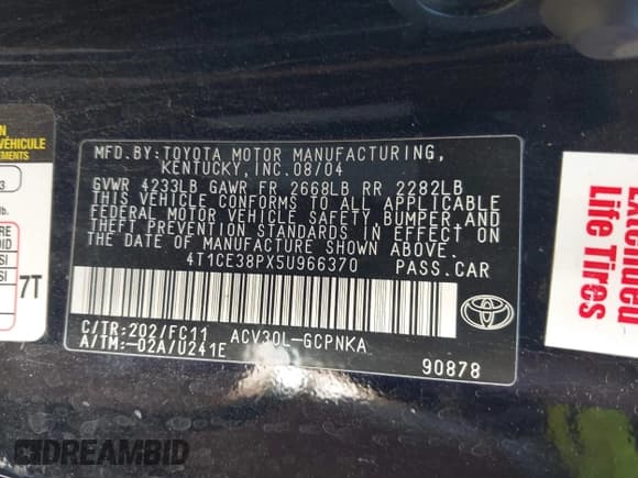 ✅ 2005 Toyota Solara SE • VIN: 4T1CE38PX5U966370 • Лот: 43724950. Опубликован ранее на IAAI с пробегом 221 622 миль. Бесплатный доступ к архиву аукционных продаж из США и подробный отчёт об истории автомобиля на DreamBid. Изображение 9.