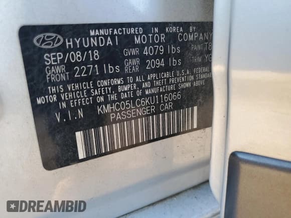 ✅ 2019 Hyundai Ioniq Limited • VIN: KMHC05LC6KU116066 • Lot: 91708725. Listed on Copart with 49,749 mi. Free auction sales archive from the USA and detailed vehicle history report at DreamBid. Image 12.