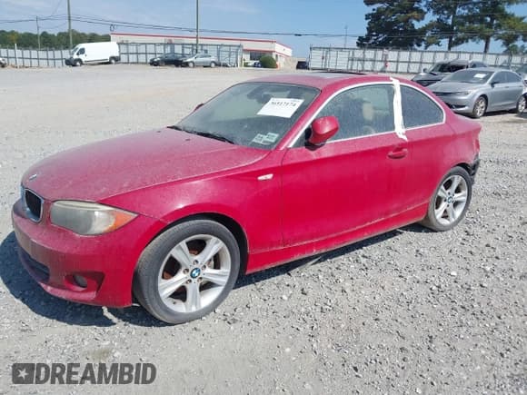✅ 2012 BMW 1 Series 128i • VIN: WBAUP7C55CVP22680 • Lot: 36517174. Listed on IAAI with 153,066 mi. Free auction sales archive from the USA and detailed vehicle history report at DreamBid. Image 2.
