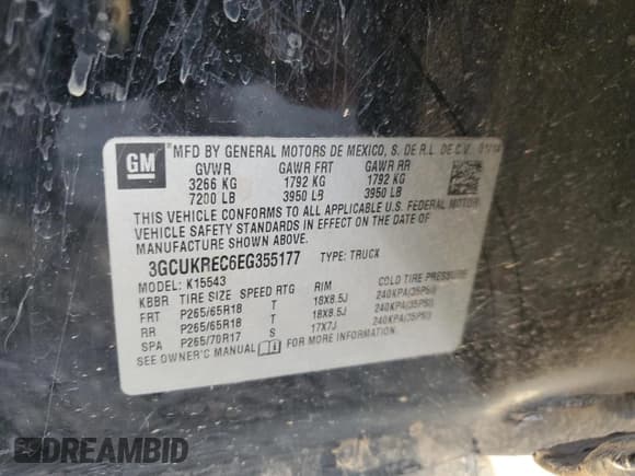 ✅ 2014 Chevrolet Silverado 1500 LT • VIN: 3GCUKREC6EG355177 • Лот: 82270055. Опубликован ранее на Copart с пробегом 160 830 миль. Бесплатный доступ к архиву аукционных продаж из США и подробный отчёт об истории автомобиля на DreamBid. Изображение 12.